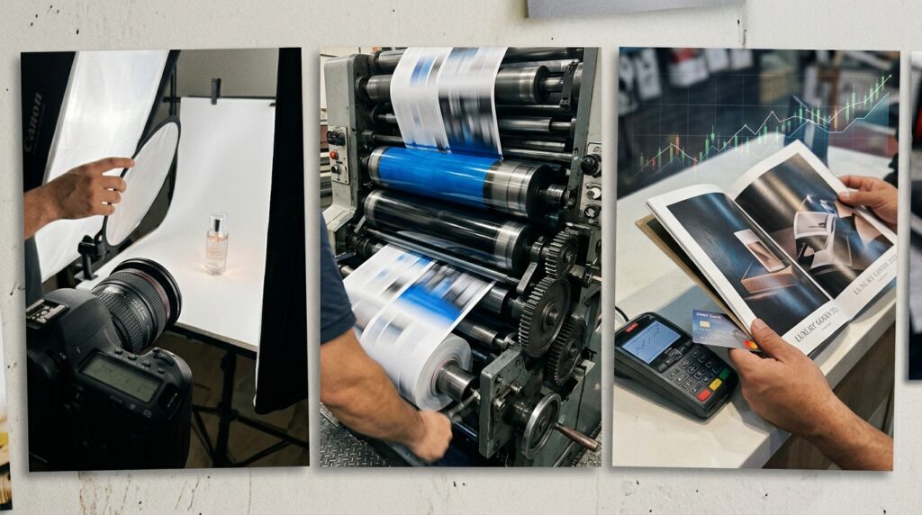 Imprime, Enfoca y Vende: El Motor Transaccional de la Imagen Comercial